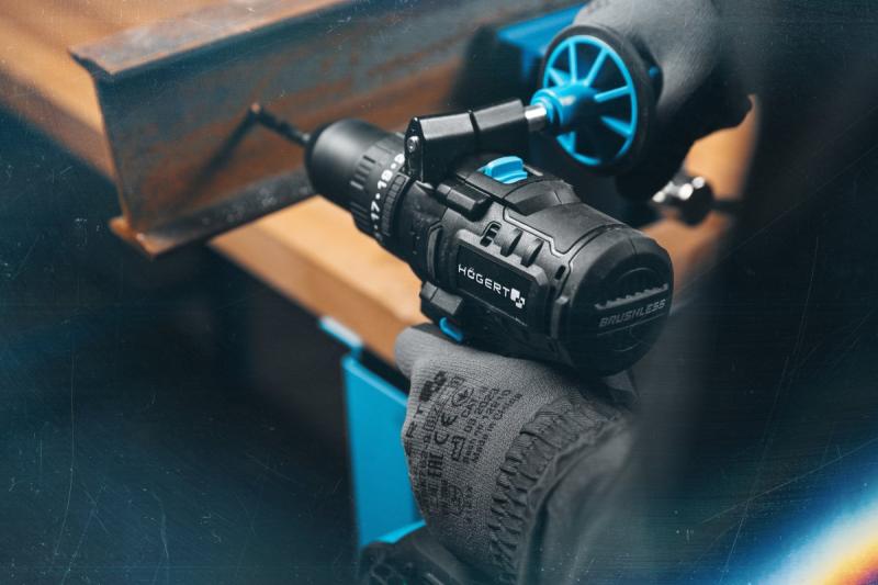 Högert мощна акумулаторна ударна бормашина, безчеткова, 18V