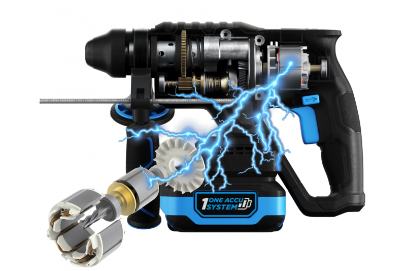 HÖGERT акумулаторна ударна бормашина, безчеткова, 18V, с функция за длето.