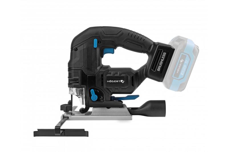 HÖGERT акумулаторен прободен трион, 18V, дръжка против вибрации - без батерия
