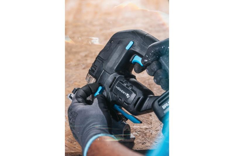 HÖGERT акумулаторен прободен трион, 18V, дръжка против вибрации - без батерия