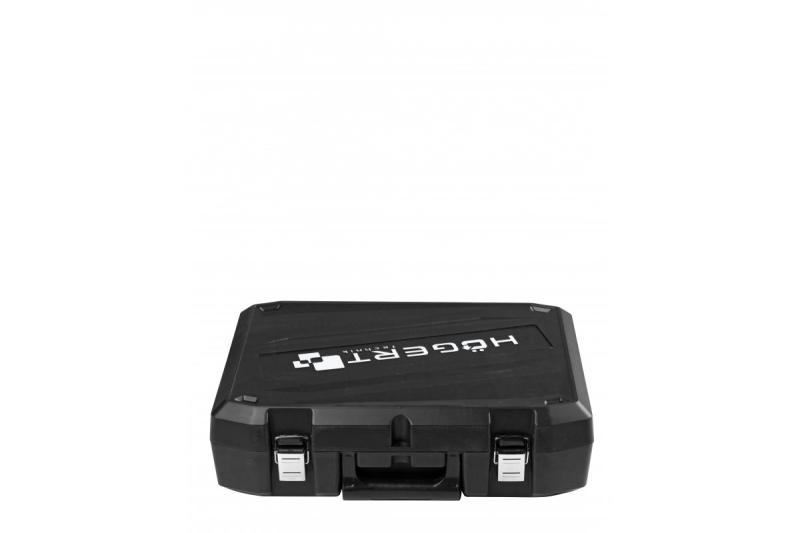 HÖGERT акумулаторна бормашина 18V, комплект с батерия, зарядно устройство, държач за битове, магазин за свредла.