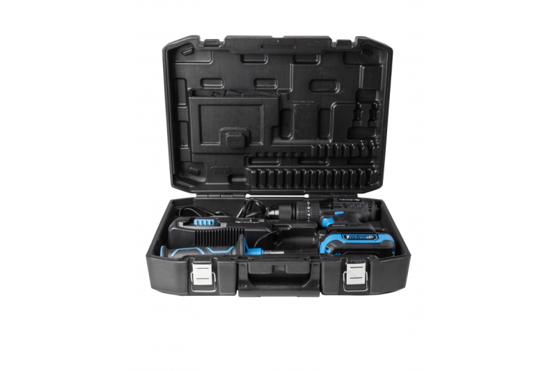 HÖGERT акумулаторна ударна бормашина, 18V за тухли, камък, дърво, метал и пластмаса.