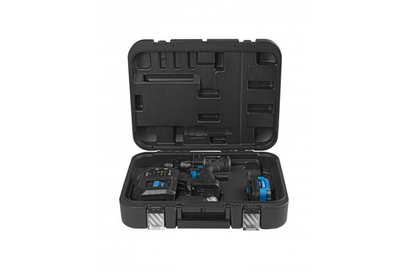 HÖGERT комплект акумулаторен ударен гайковерт, безчетков, 18V, с батерия, зарядно устройство