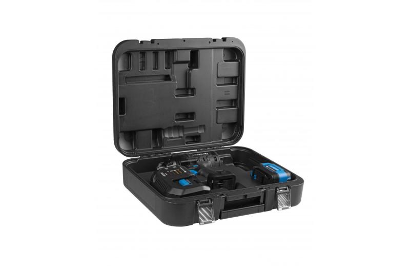 HÖGERT акумулаторен ударен гайковерт комплект, безчетков, 1000 Nm, 18V с батерия, зарядно устройство.