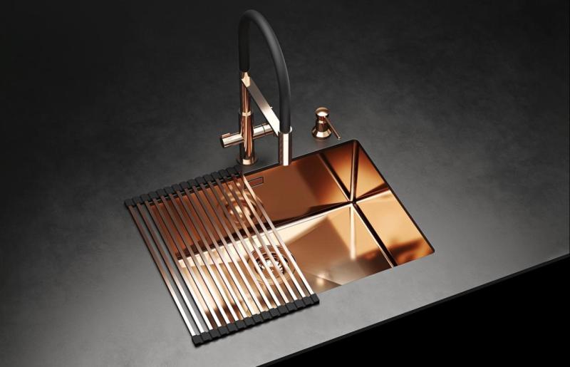 Ausmann Claridge 3-пътен кухненски смесител с гъвкав чучур и филтрирана вода – Сив - 1208970502