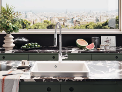 Ausmann Ceramic Frost керамична бяла мивка - Надстройка 510 x 506 мм с отвор за смесител 1208970516