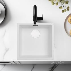 Witte Spoelbak 40x40 cm Onderbouw, Opbouw en Vlakinbouw met Witte Plug 1208970536

Бяла мивка 40x40 см за подмонтаж, надстройка и вграждане с бял тап 1208970536