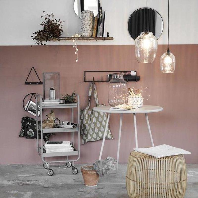 Uitlaat ronde 40cm Spiegel Reflectie Mat ijzer/Zwart - House Doctor voor woonkamer Fk0201