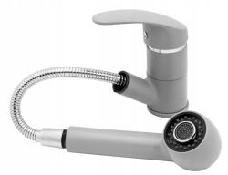 Graniteland Rhea кухненски смесител сив с изтеглящ се чучур и двуфункционална ръчна душ глава 1208970656