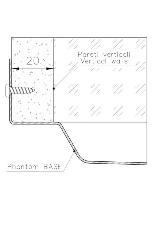 Фостер Phantom Base неръждаем стоманен плот за вграждане с мивка 71x40 см за монтаж в керамика, естествен камък и солидна повърхност с дебелина 20 мм 1208970694