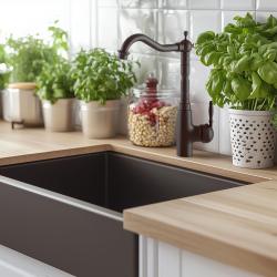 Гранителанд Верве Кухненски Смесител Черен с въртящ се чучур 1208970702