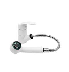 Гранитланд Rhea Смесител за кухня Бял с Изтеглящ се чучур и Двойно-функционален ръчен душ 1208970714