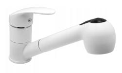 Гранитланд Rhea Смесител за кухня Бял с Изтеглящ се чучур и Двойно-функционален ръчен душ 1208970714