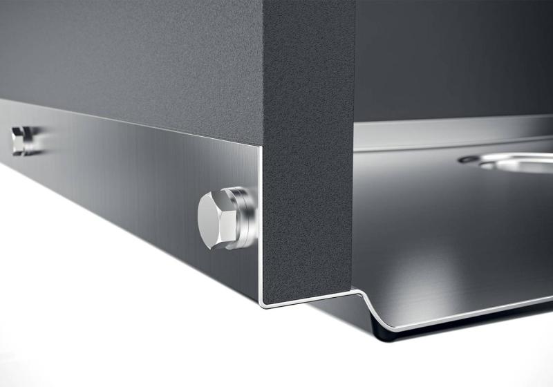 Фостър Phantom Base неръждаема стоманена подложка работен плот мивка 50x40см за вграждане в керамика, естествен камък и солидсърфейс дебелина 12мм 1208970720