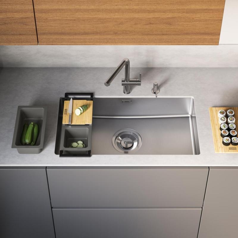 Franke Maris Quiet MQX 110.82 RVS Голямо мивко 820x424 мм За вграждане 122.0694.476