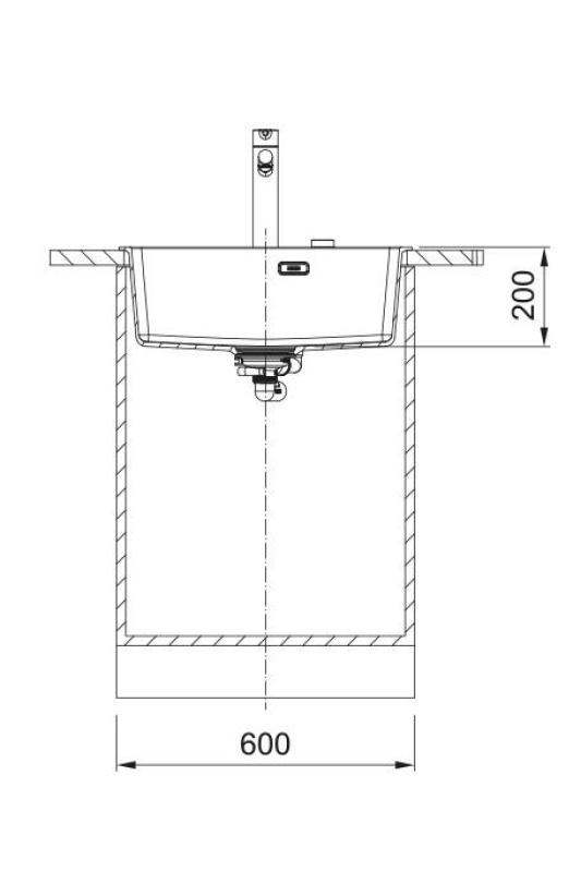 Franke Maris MRG 610-50 TL Fragranite Mat Черен Повърхностен мивката с отвор за смесител 114.0668.630