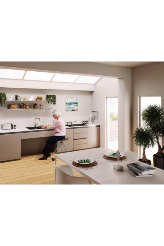 Франке Марис MRG 610-60 Care Fragranite Stone сива повърхностна мивка за хора с увреждания 635 x 559 мм Вградена с отвор за чешма 114.0729.486