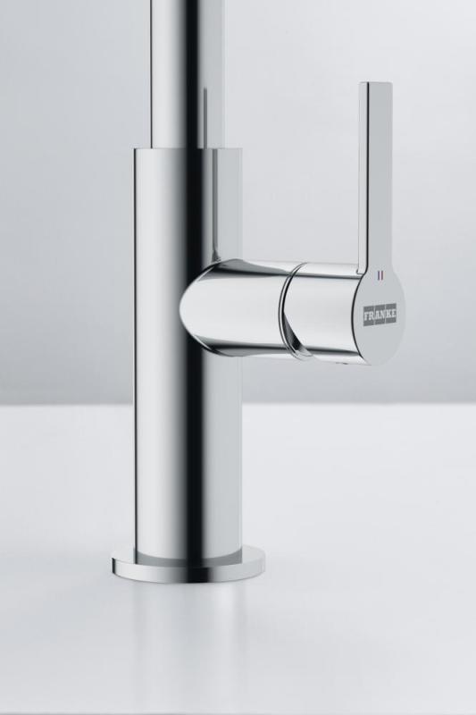 Франке Марис Слим J Кухненски смесител с въртящ се окръгъл излив Хром 115.0728.384