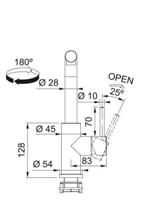 Франке Смарт Гленда Кухненски кран RVS С издърпващ се чучур 115.0706.986