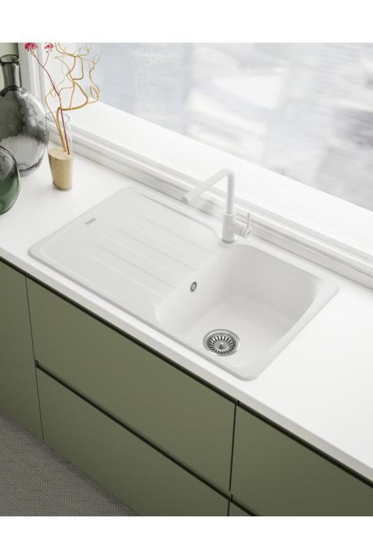 Франке Лина L Кухненски смесител с въртящ се излив Polar White 115.0728.479