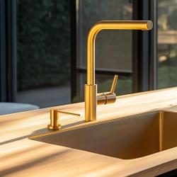 Ausmann Lirio Вграден диспенсър за сапун Злато, пълнещ се отгоре 1208971199