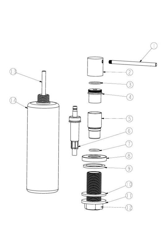 Вграден дозатор за сапун Ausmann Lirio от мед, пълнещ се отгоре 1208971200