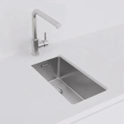 Pure.Sink Exclusivo малко неръждаемо стоманено мивко 18x40 см радиус 10мм за монтаж отдолу, вградено и отгоре PEX1840-02