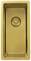 Pure.Sink Exclusivo малко златно мивка 18x40 см 10mm радиус за вграждане, плоско вграждане и надстройка PEX1840-60