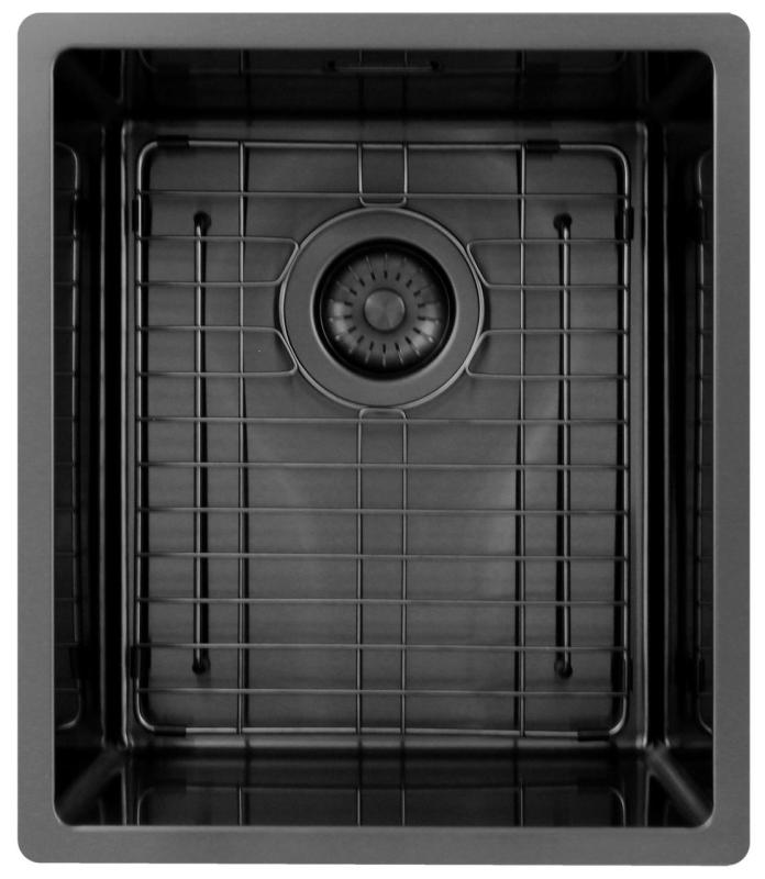 Pure.Sink Exclusivo Гън метал мивка 34x40 см 10mm радиус подградна, плоска и надградна PEX3440-61