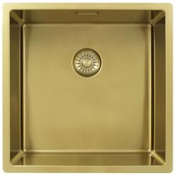 Pure.Sink Exclusivo Златен мивка 40x40 см 10мм радиус за вграждане, плоско вграждане и надстройка PEX4040-60