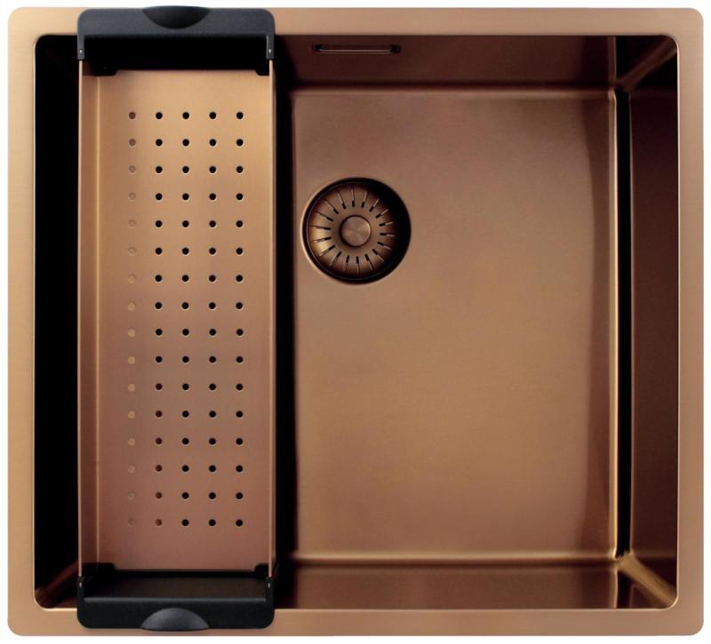 Pure.Sink Exclusivo Меден мивка 45x40 см радиус 10мм подграда, плосък и надстройка PEX4540-62