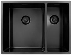 Pure.Sink Exclusivo Gun Metal 1,5 половин чаша за мивка 34+18 см радиус 10мм PEX341840-61