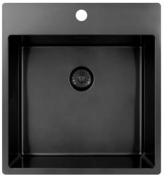 Pure.Sink Exclusivo Gun Metal мивка 49x52 см Tapwing с отвор за батерия радиус 10мм PEX4540T-61