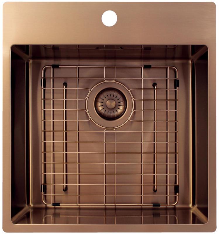 Pure.Sink Exclusivo Меден мивка 49x52 см Tapwing с отвор за смесител 10mm радиус PEX4540T-62