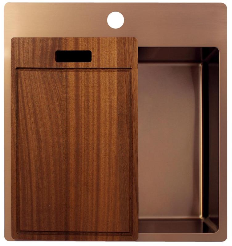 Pure.Sink Exclusivo Меден мивка 49x52 см Tapwing с отвор за смесител 10mm радиус PEX4540T-62