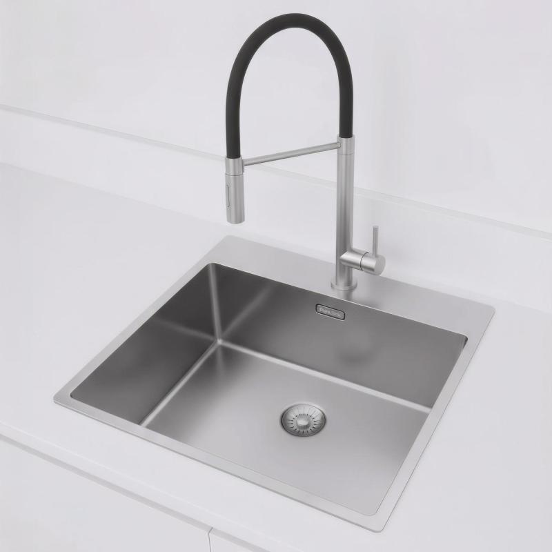 Pure.Sink Exclusivo RVS мивка 54x52см Tapwing с отвор за монтаж на кран 10mm радиус PEX5040T-02