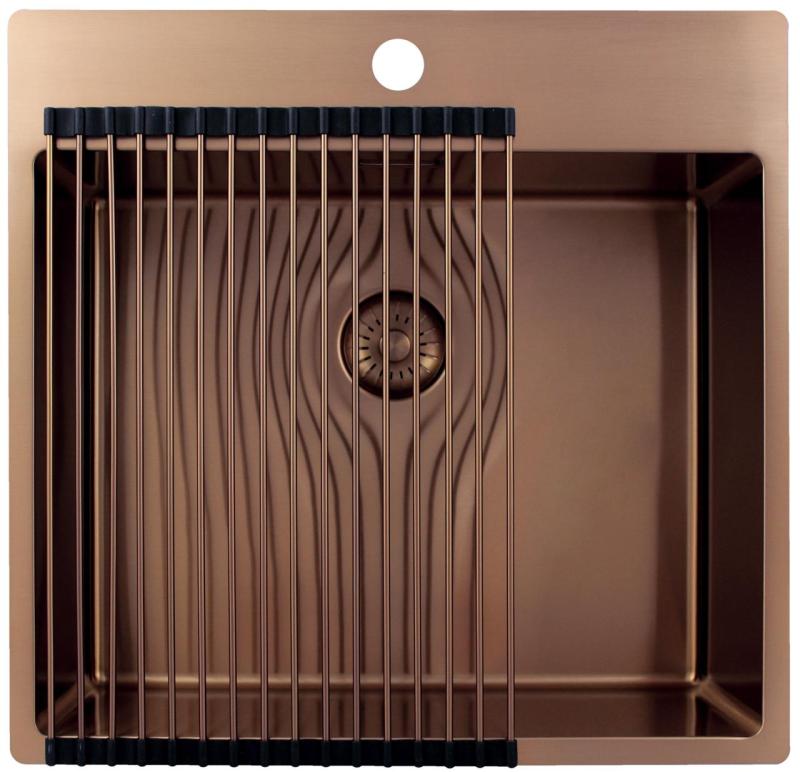 Pure.Sink Exclusivo Меден мивка 54x52 см Tapwing с отвор за чешма 10mm радиус PEX5040T-62