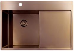 Pure.Sink Exclusivo Меден мивка със сушилня 78x52 cm Tapwing вляво PEX4078LT-62