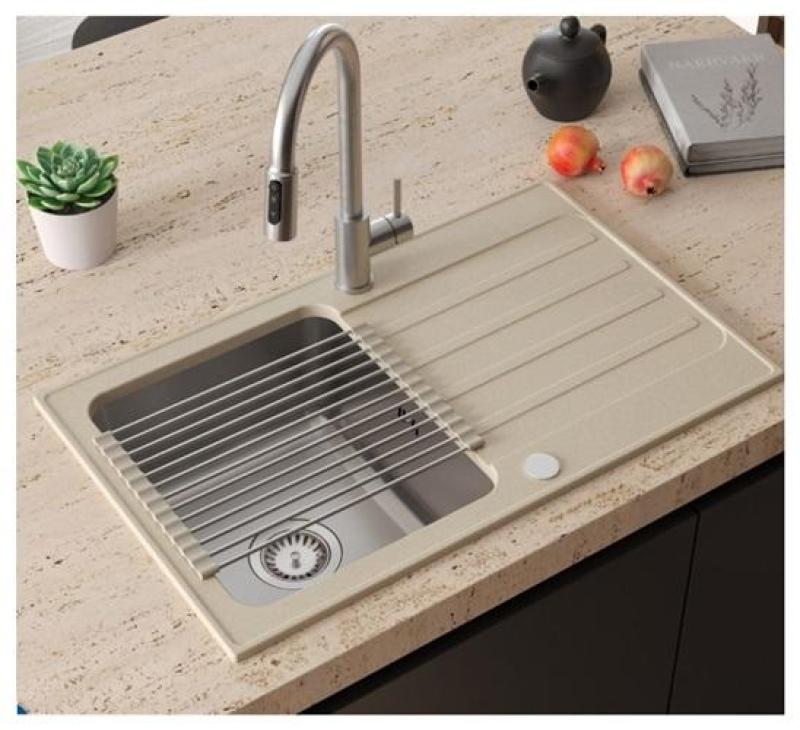 Кухненски смесител Quadri Viora RVS с три пътя и допълнително свързване за филтрирана вода 1208971404