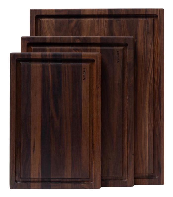 Woodsea Butcher Groove L - Орехова дървена дъска за рязане със сокоуловачка 60x45 cm 1208971536