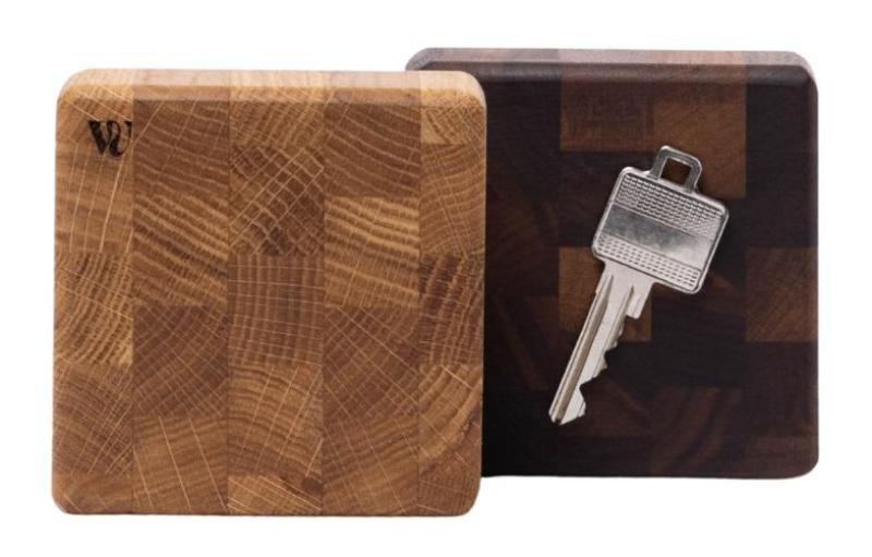 Woodsea End Grain Walnut - Ключодържател от орехово дърво 9x9 см 1208971601
