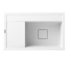 Graniteland Seta Гранитен бял мивка за монтаж 80x50 см 1208971618