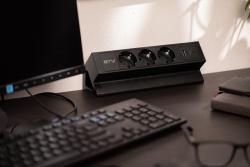 Мебелен контакт BASCO, 3xSHUKO, USB A+C, кабел 1.5 м, черен