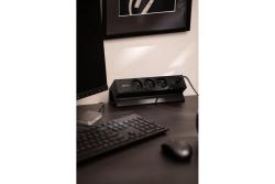 Баско мебелен контакт, 3 x контакт със заземяване, USB A+C, 1.5m кабел, черен с монтаж