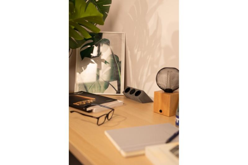 Мебелен контакт SOFITO, 2xШУКО, USB A+C, кабел 1.5 м, сив флок