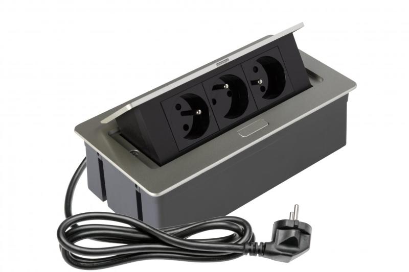 SOFT изтеглящ се контактен блок, захранващ кабел 1,5 м