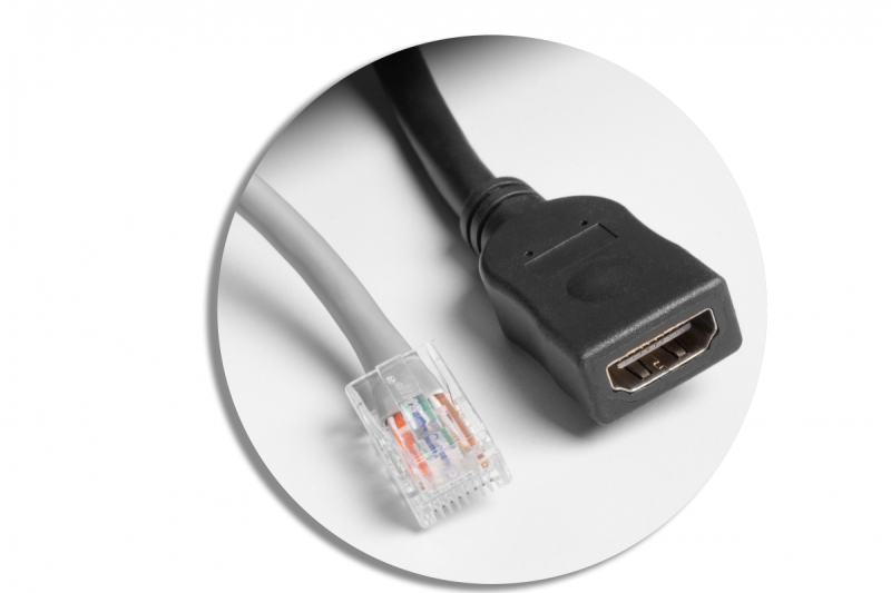 Мебелен контакт MULTISOFT, 2xSHUKO, USB A+C, RJ45, HDMI кабел 1.5 м, черен