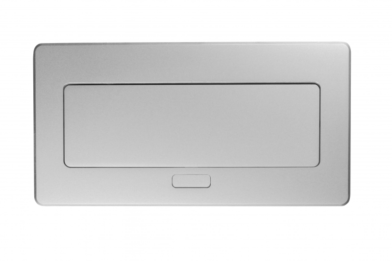 Мебелен контакт MULTISOFT, 2xШУКО, USB A+C, RJ45, HDMI кабел 1.5 м, алуминий