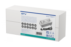 MULTISOFT мебелен контакт 2x контакт със заземяване, USB A+C, RJ45, HDMI, захранващ кабел с щепсел, бял