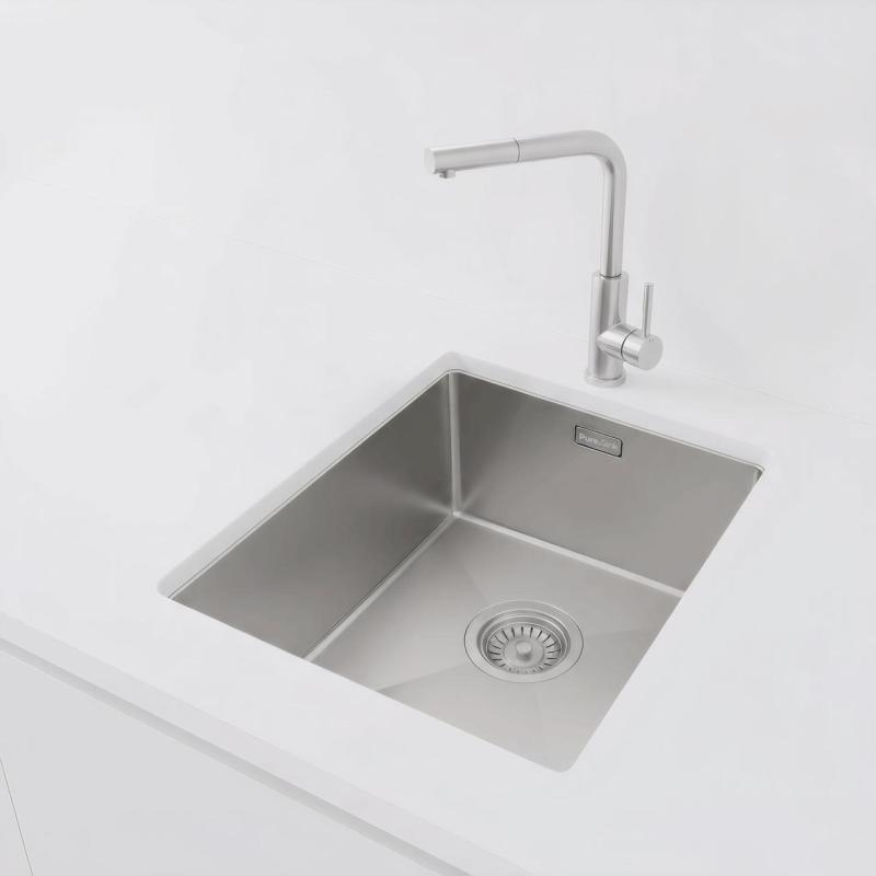 Pure.Sink Luxion Неръждаема мивка 36x40 cm за вграждане, плоско вграждане и надграждане  PLX3640-02